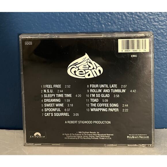 Cream “Fresh Cream” CD - 1966 Classic Rock Album - Vintage PolyGram Release - Picture 2 of 8